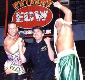 ECWHistory's tweet photo. On 5th December 1997 @TherealRVD &amp; @TerryBrunk def @Szzandman &amp; @THETOMMYDREAMER #ECWHistory https://t.co/v8khov4aBf