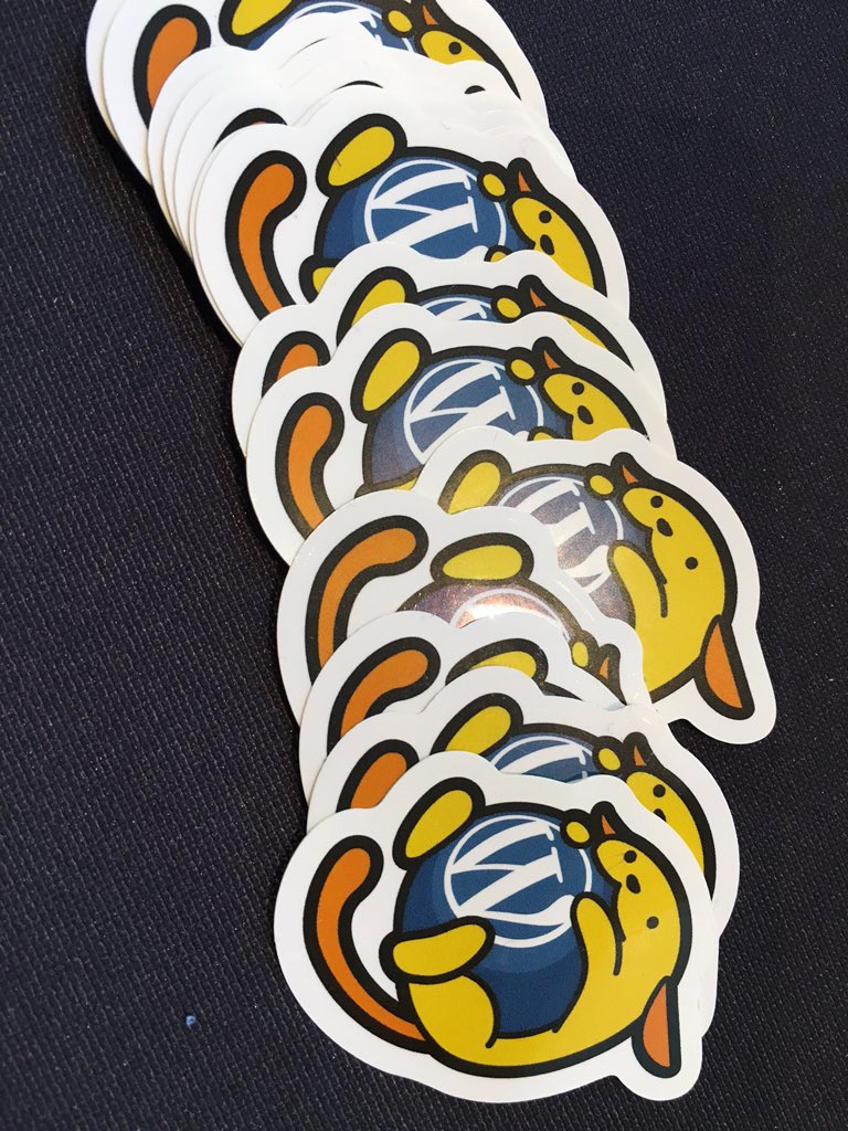 #WordPress Swag Store is open again today. #wcus Get your free #wapuu stickers!