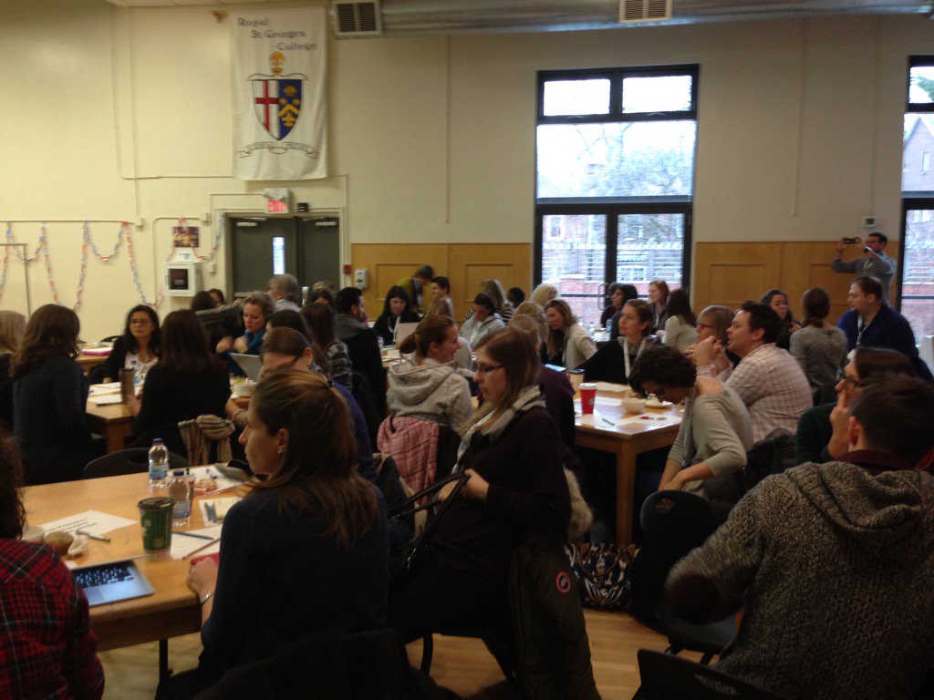JanCampbell27's tweet photo. Over 60 keen @CISOntario French teachers @RoyalSGC for a DELF training workshop- fantastique! https://t.co/tTvYFZsdvA