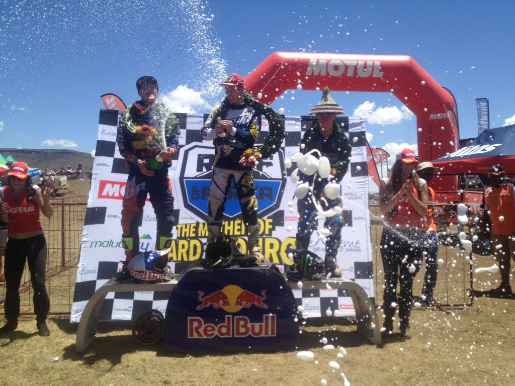 daylinpaul's tweet photo. Congratulations 2 winner Graham Jarvis, 2nd Wade Young and 3rd Brett Swanepoel #motul #roa2015 #RoofofAfrica @motul https://t.co/rfqhmnGsgp
