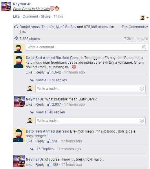 HAHAHHA MUDAH TERHIBUR NATANG NEYMAR BREKMOK