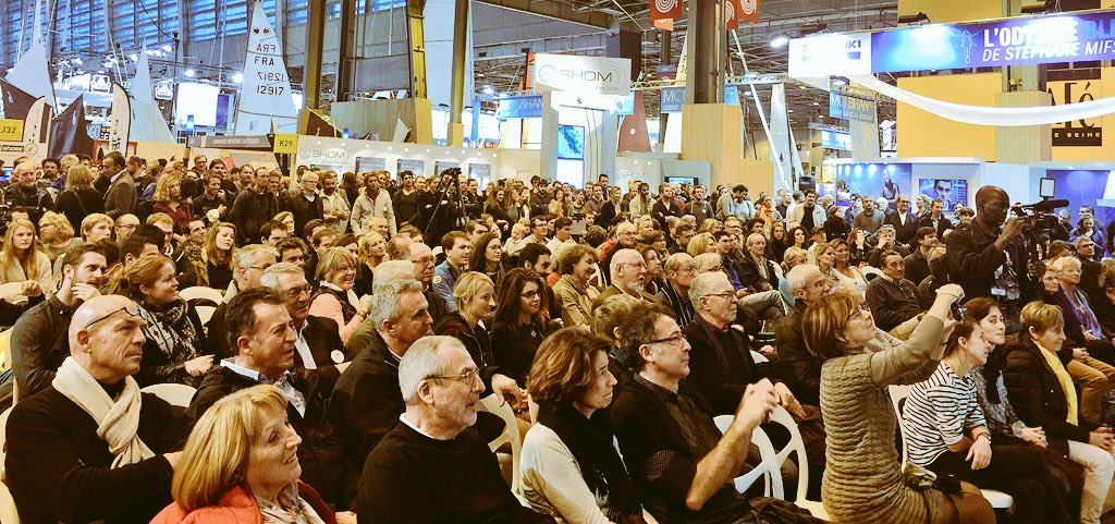 MiniTransat2015's tweet image. Le public présent pour fêter les marins de la #minitransat2015