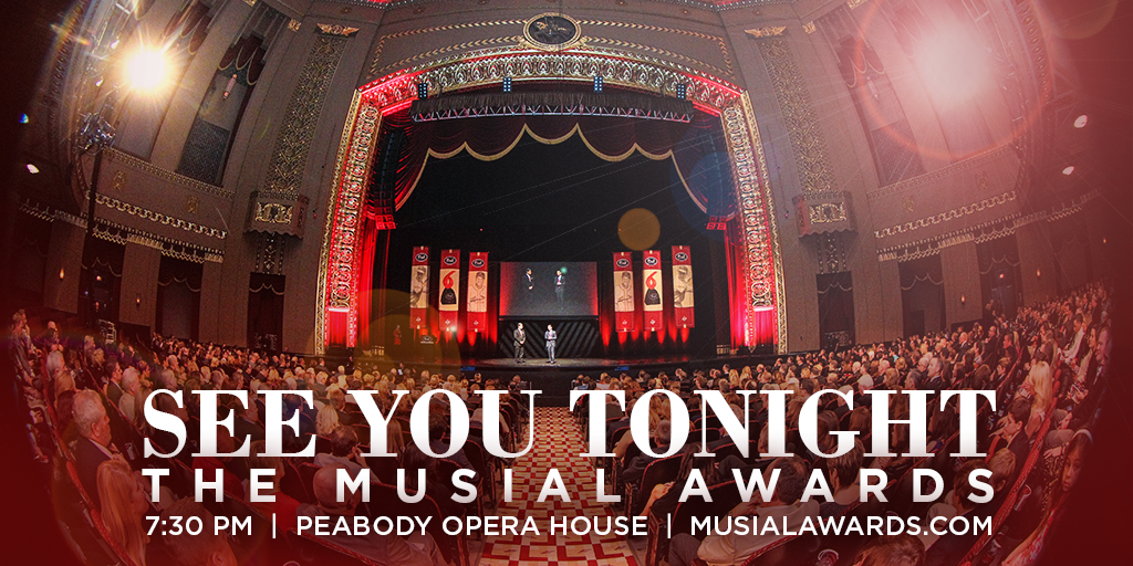 MusialAwards's tweet photo. Our honorees have arrived &amp; the stage is set! We'll see you at the #MusialAwards tonight! @PeabodyOperaSTL https://t.co/vdkFoCANvo