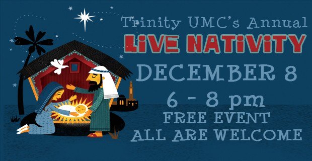 Trinity UMC's Live Nativity is this Tuesday. Hope to see you there! conta.cc/1lx06hB