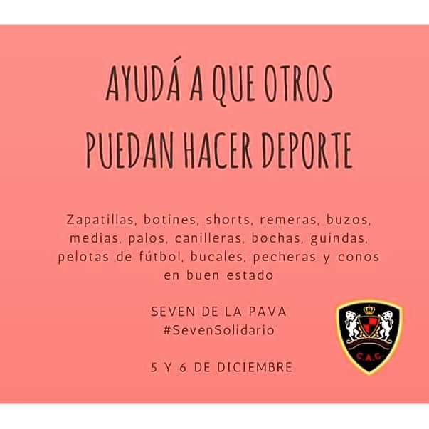 Hoy todos ayudamos
#SevendelaPava
#SevenSolidario
No te olvides!