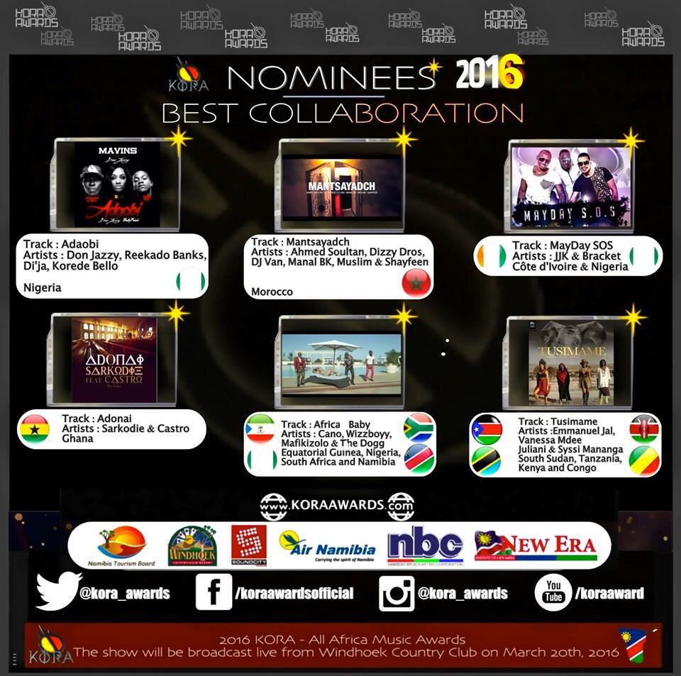 ManalBk_BK's tweet photo. Happy to Accept my nomination with the #Mantsayech artist for #BestCollaborationOfTheYear @kora_awards :) https://t.co/1seKrA6e0y