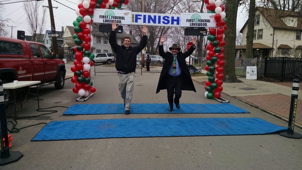 TBrancatelli's tweet photo. Record run for Christmas Story House owner Brian Jones &amp; Councilman Tony Brancatelli, under 2 hours! @slavicvillage https://t.co/5YmzqVxkyY