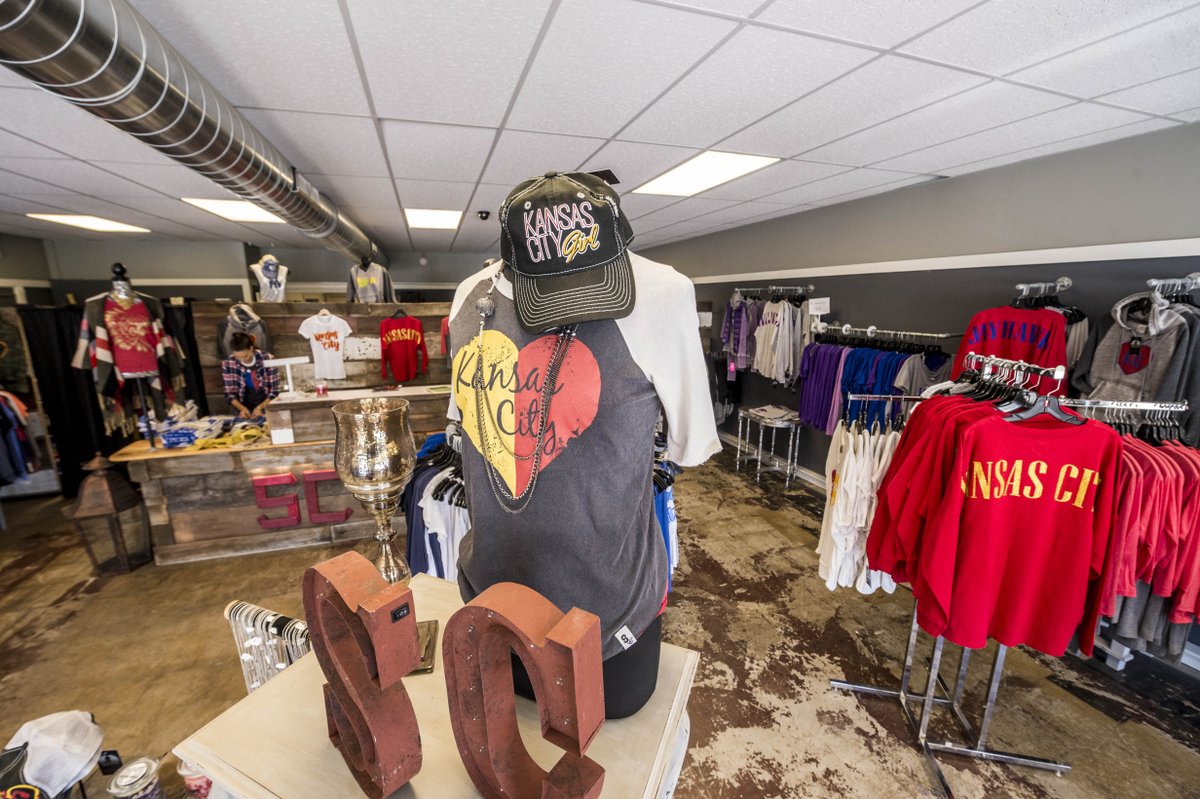 VisitKCK's tweet photo. @SideLineChicLLC in downtown #BonnerSpringsKS is home to the cutest #KC team finds! https://t.co/RL57ainWXU https://t.co/mfAnEZptQB