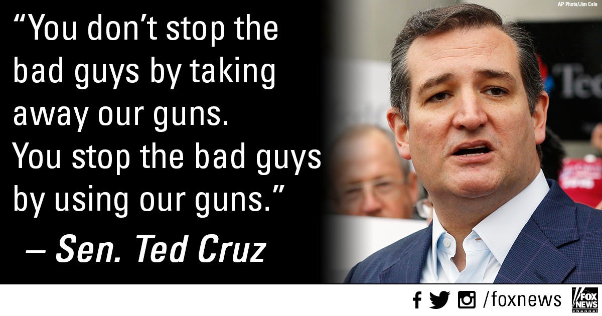 Ted Cruz: You don't stop the bad guys by taking away our guns, you stop the bad guys by using our guns!