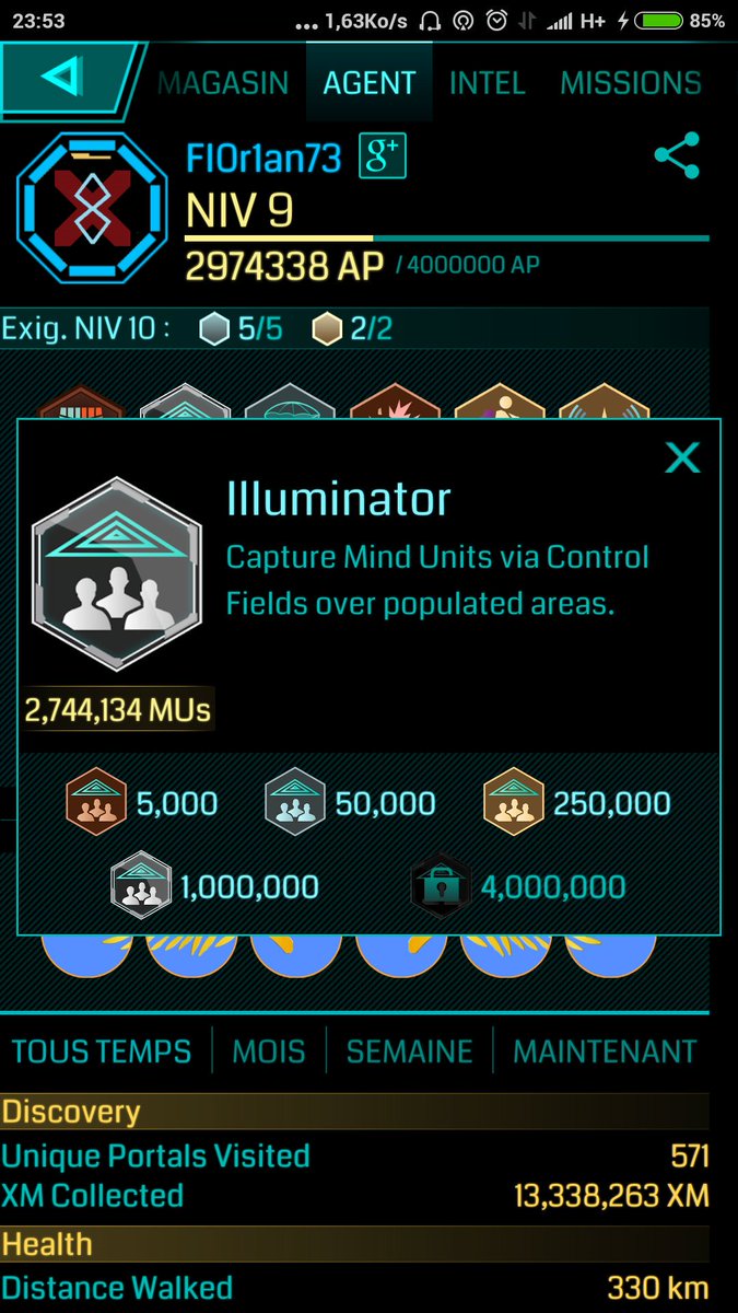photogik_freak's tweet photo. C'est ce qui s'appelle une #OpeSpe reussie #ingress #medaille https://t.co/tw6s1dCrAQ