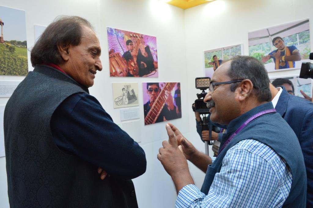 BlindWithCamera's tweet image. Photographer Raghu Rai inaugurated the exhibition by Sightsavers and Blind With Camera at British Council New Delhi