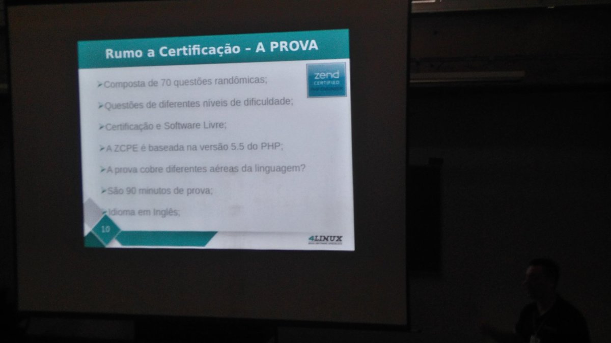 CyrilleGrandval's tweet image. Rumo à Certificação #zcpe !! No #phpconfbr @rumoazcephp #php