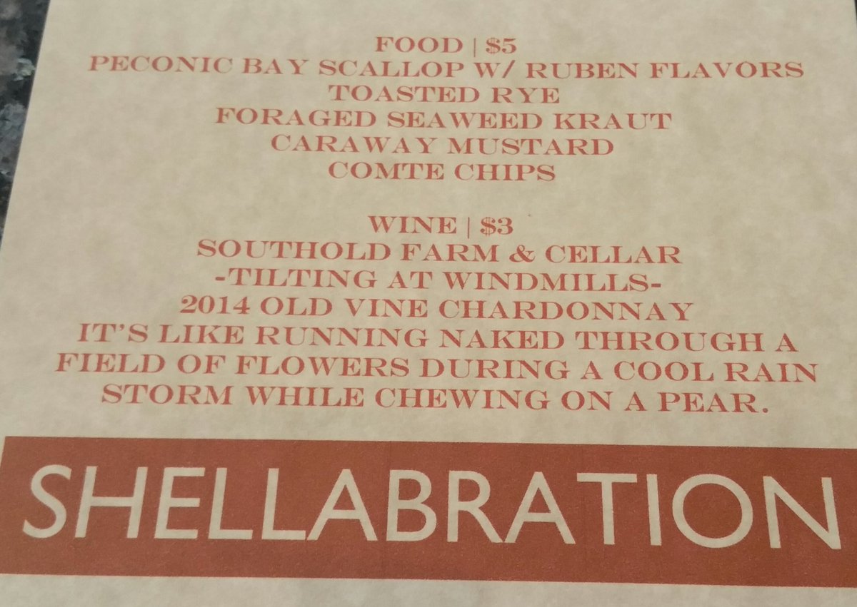 winedanddined's tweet image. Scallops Reuben with toasted rye, seaweed kraut, caraway mustard &amp;amp; comte chips at Bruce's #Greenport #Shellabration