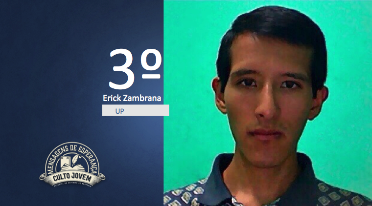 AdventistasUPN's tweet photo. Final #MasterWhite: Erick Zambrana de la Unión Paraguaya, que alcanzó el 3º lugar! Felicidades! https://t.co/QvtmMzX6gx