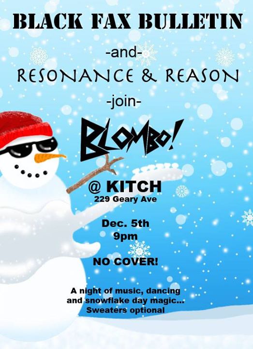 Black Fax Bulletin and <a href="/ResonanceReason/">Resonance & Reason</a> joining us at <a href="/KITCHBAR/">KITCH</a>. Action starts at 9! #Toronto #indiemusic