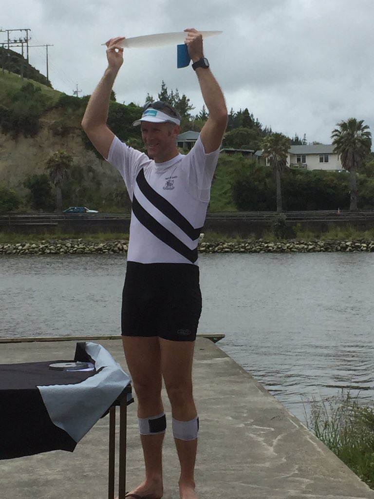 Mahe Drysdale accepts the NZME Billy Webb Challenge Trophy 2015!