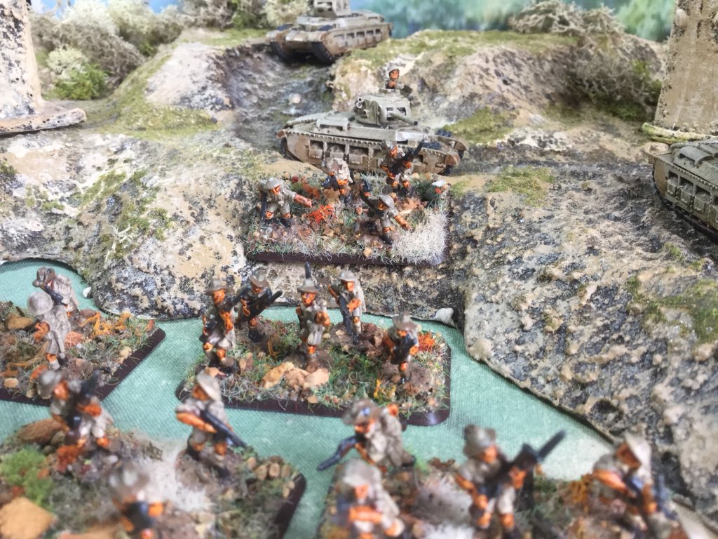 Oldwargamer's tweet photo. #AussieAussieAussie #DesertWar #WWII #ElAlamein #9thDivision  #FlamesofWar #15mm #Warmongers #Matilda #Tanks #war https://t.co/vsd8XpGmbv