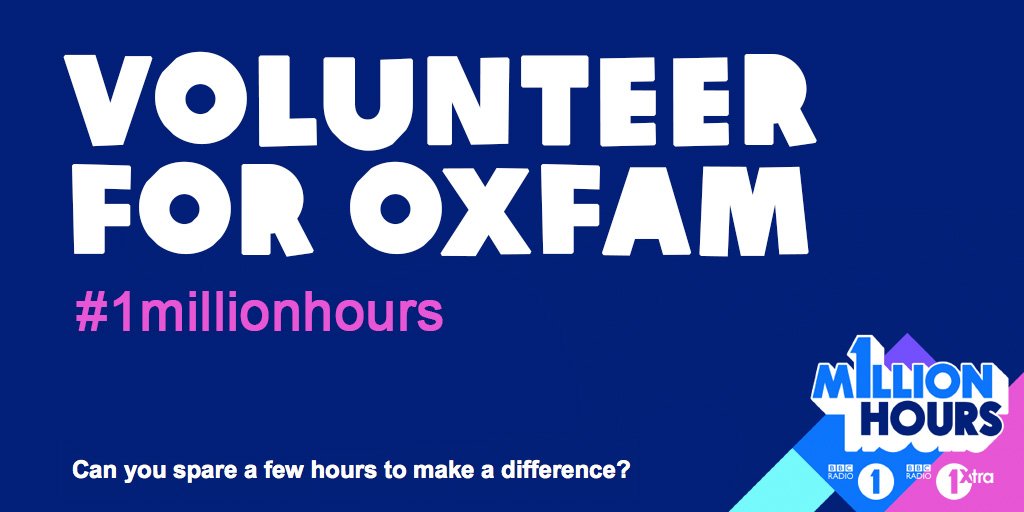Why not volunteer with us and make a difference to the world with <a href="/bbcr1/">BBC Radio 1</a>’s #1millionhours: bit.ly/1millionhours