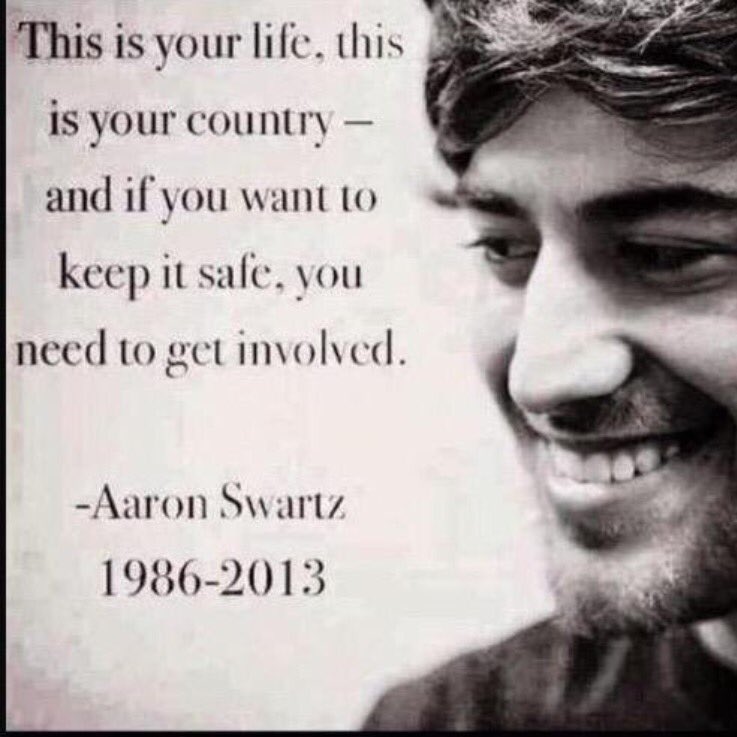 reneekad's tweet photo. I don't know everything about #AaronSwartz, but his persecution was definitely absurd.His death was tragic. #MITfail https://t.co/YLtYJG6Qg7