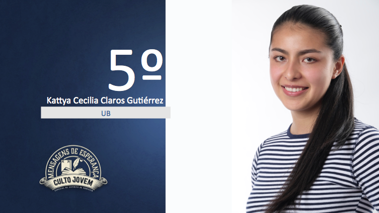 AdventistasUPN's tweet photo. Final #MasterWhite: Kattya Claros de la Unión Boliviana, que alcanzó el 5º lugar! Felicidades! https://t.co/b7C1bSmvxD