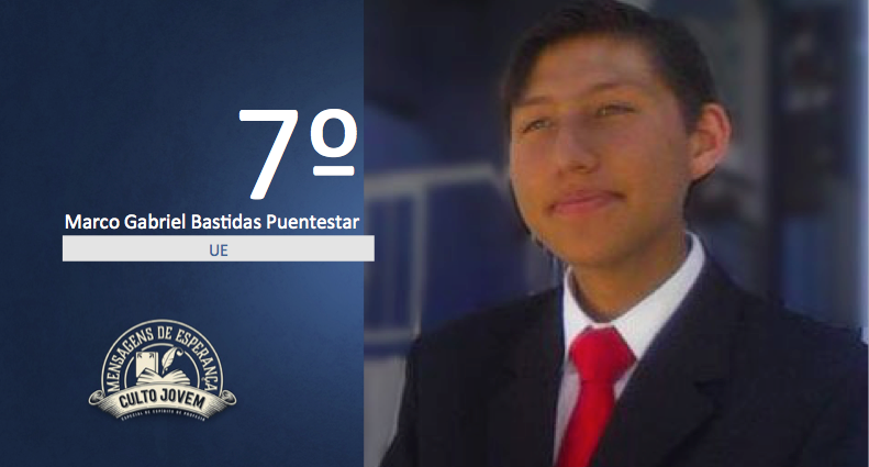 AdventistasUPN's tweet photo. Final #MasterWhite: Marco Bastidos de la Unión Ecuatoriana, que alcanzó el 7º lugar! Felicidades! https://t.co/WoXxuUfg8j