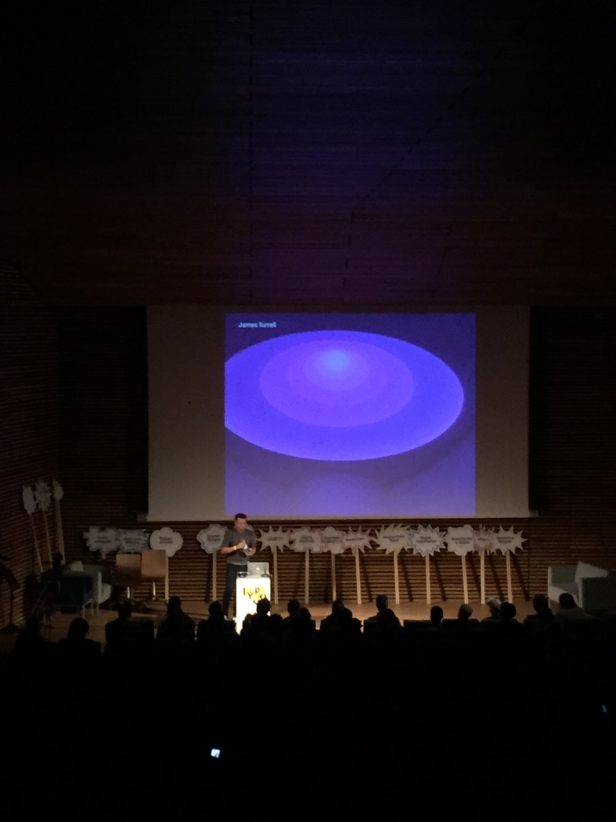 ainat_'s tweet photo. “I just can’t get enough of James Turrell” @ProductionType. Me neither, my friend! 💡❤️💛💚💙💜 #typomad15 #betteslive https://t.co/ik2YMG1rIW