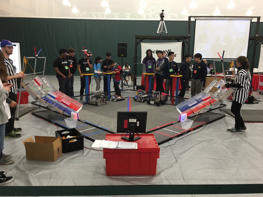 WTRobotics's tweet image. All set up for our first match. #willitwork #herewego