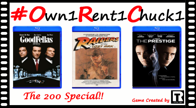 RTWriteUps's tweet photo. #Own1Rent1Chuck1 [ROUND 200] 

**Stand-Out Films From My 3 Favourite Directors** 

Thank You All! 

#KeepDiscsAlive https://t.co/Q8CLmEUmVi