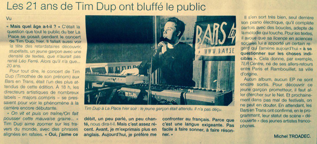 julienduperray's tweet photo. @Tim_Dup @OuestFrance #barsentrans15 #Trans2015 #musique https://t.co/tFJEwk666O