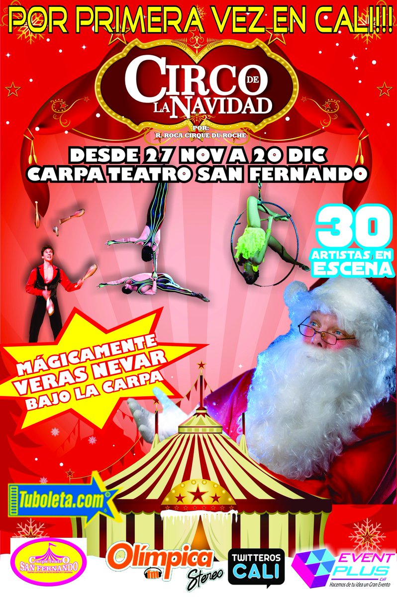 TwiterosCali's tweet photo. #UnPlanParaHoy Disfrutar en Familia en el #CircodelaNavidad ¡No te lo pierdas! https://t.co/N3DM14N2wV