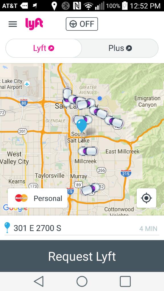 FatherKingsbury's tweet photo. @TheRideShareGuy Saturation in #SLC #Lyft #TooManyDrivers https://t.co/3hjkexhI9y