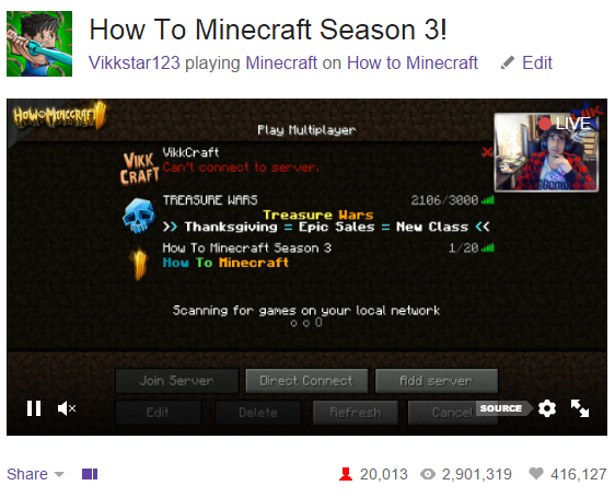 Vikkstar123's tweet photo. 20,000 VIEWERS BEFORE WE EVEN BEGIN! Come join the fun! https://t.co/h5HuiIjqhE https://t.co/tz9CeyjUKl