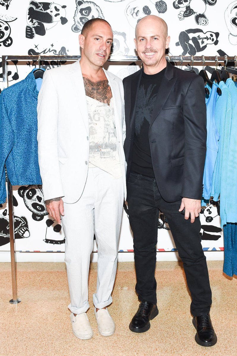 CalvinKlein's tweet photo. Artist Doug Abraham + Italo Zucchelli at the men's Pre-Spring 16 Calvin Klein Collection capsule launch. #ArtBasell https://t.co/VzgoGQtBZH