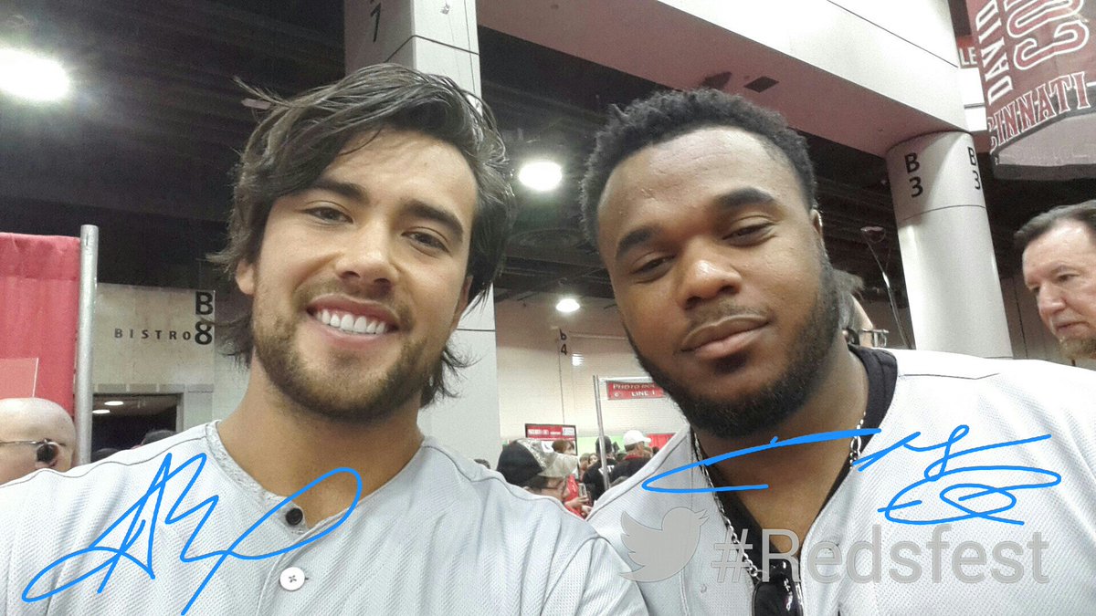 .<a href="/ablandino10/">Alex Blandino</a> and <a href="/Mr_MagicErvin/">Phillip Ervin</a> are in the building. #Redsfest