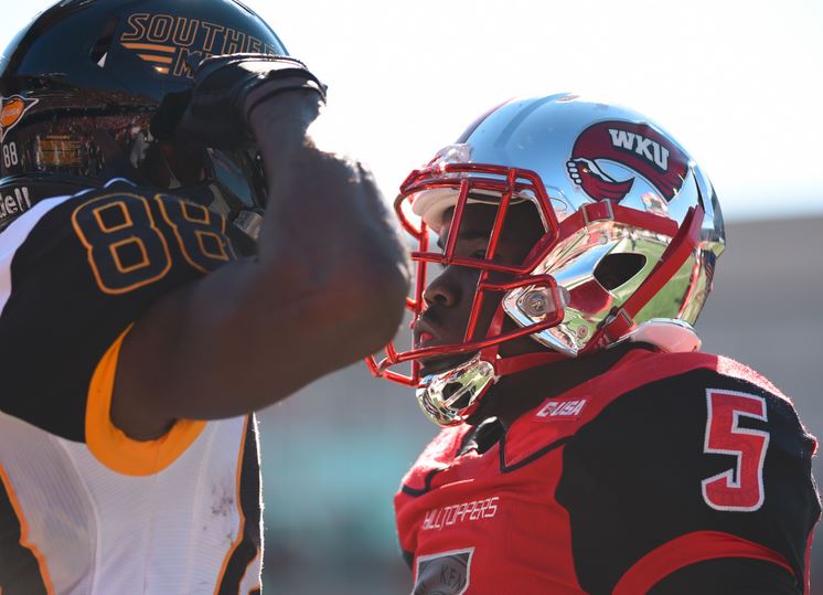 espn's tweet photo. Stand tall, Hilltoppers.

A 24-point second half propels Western Kentucky past Southern Miss for the C-USA title. https://t.co/k02oxvSYpq