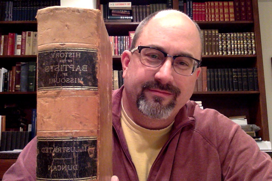 DoltonPBC's tweet photo. My new addition to the family - first edition, History of the Baptists of Missouri by Duncan, 1883. #THEoldpaths https://t.co/f5PoommAP9