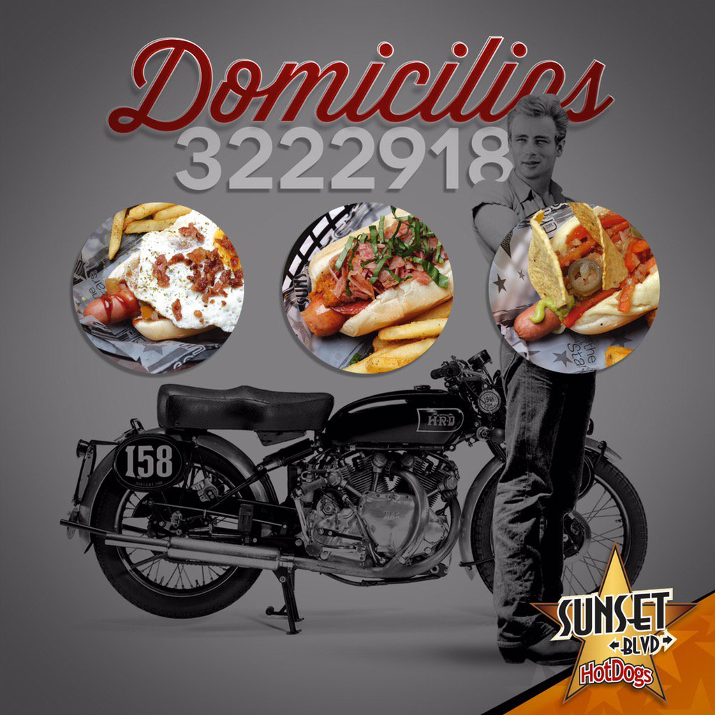 SunsetHotDogs's tweet image. Llegó la hora de nuestros #domicilios, pide nuestros deliciosos #hotdogs, #hamburguesas, #entradas y #malteadas.