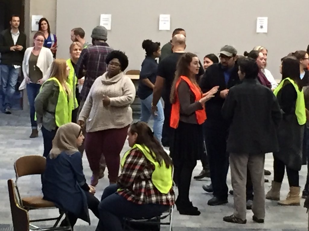 Jefferson_CTC's tweet photo. Our students & faculty are amazing! Active shooter simulation #psychfirstaid training. #PoweredToDo @PhiladelphiaU https://t.co/7bq0ohDTQ8