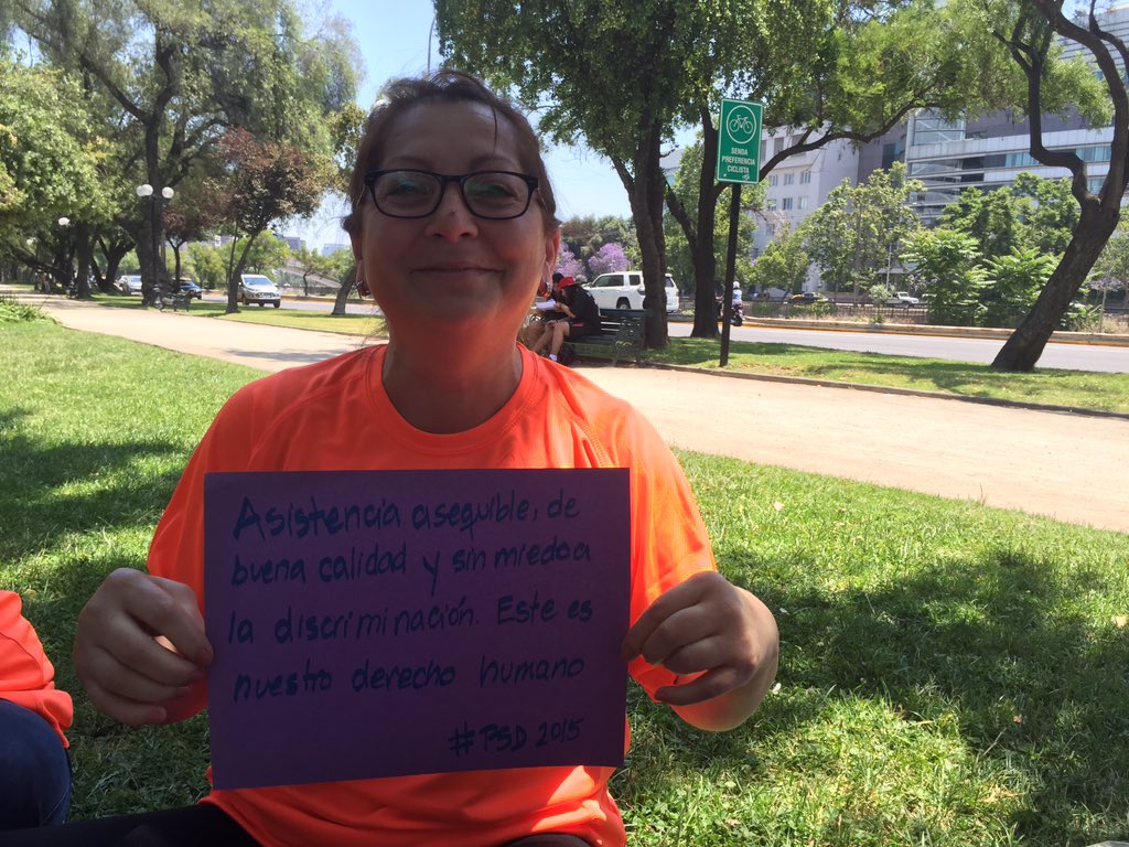 memuevocl's tweet photo. Asistencia asequible, de buena calidad y sin miedo a la discriminación. Este es nuestro derecho humano #PSD2015 https://t.co/OkeB8FIeQ8