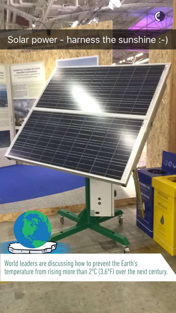 UN's tweet photo. On @Snapchat? Check out the "united-nations" story &amp; special filters live from #COP21 in Paris for #ActionDay! https://t.co/JQjQRqE9er