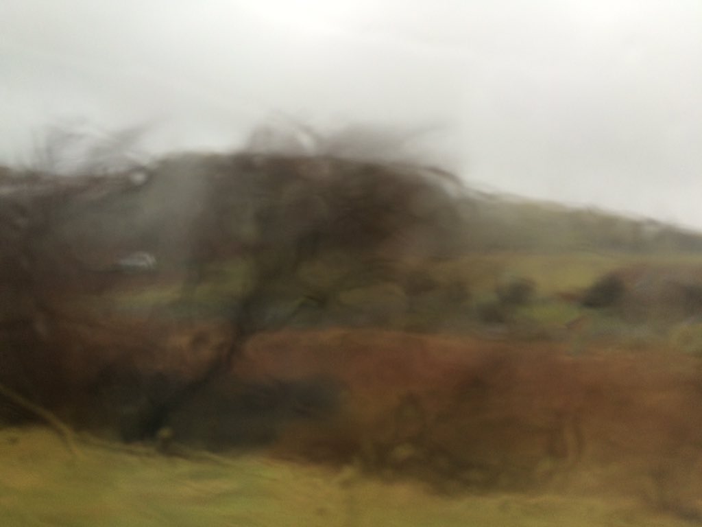Helenus_'s tweet photo. Extreme weather in North Wales today, horizontal rain #watercoloureffect #StormDesmond https://t.co/SqCpSHiXgY