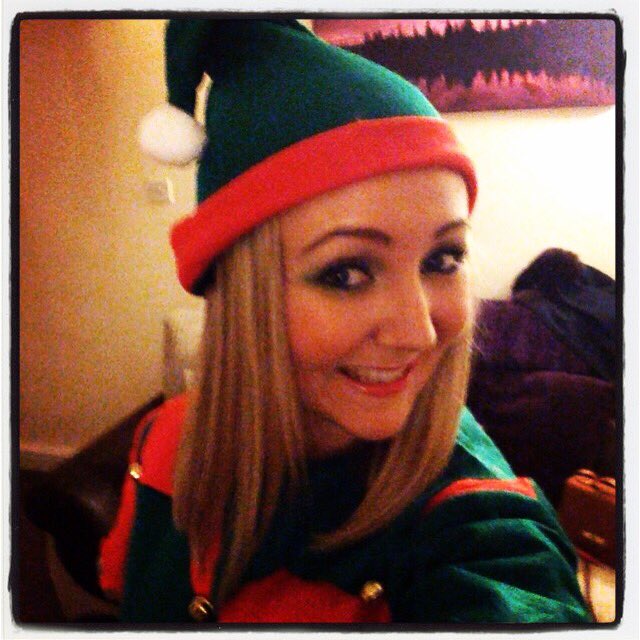 An elf at Santa's charity grotto tonight raising funds and awareness for <a href="/mndassoc/">MND Association</a>
