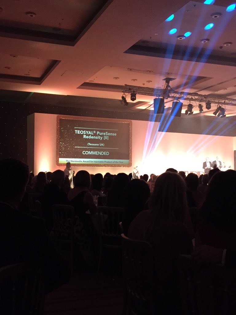 TeoxaneUK's tweet photo. We received a commended award @aestheticsgroup for Redensity II #aestheticawards2015 https://t.co/qZ79jeYQrp