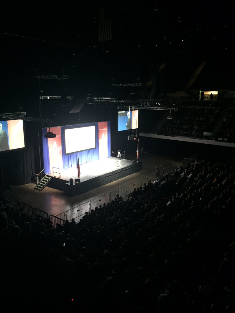 SarahBeckman3's tweet photo. View from the top. We are going through a graph lesson. (We are behind schedule, FYI) #IACaucus #RFS15 https://t.co/rjSuOE7aJV