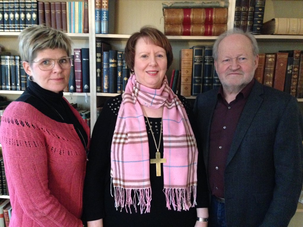 biskupislands's tweet photo. Í Jónshúsi í Kaupmannahöfn ásamt Hallfríði Benediktsdóttur forstöðumanni og Karli M. Kristjánssyni formanni stjórnar https://t.co/1VIAwSWAmM