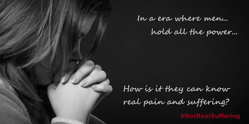 fight4femmes's tweet photo. Are men really saying that our movement is fake? That's pathetic. #feminism #patriarchy #notrealsuffering #misogyny https://t.co/vntsvgufnd