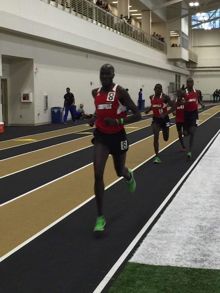 LouisvilleTFXC's tweet photo. Kibichiy, Kibet, Kipkoech, and Chemoiywo finish 1,2,3,4 in the 5k.  Edwin Kibichiy picked up the win at 14:07 https://t.co/0lckMKtUPh