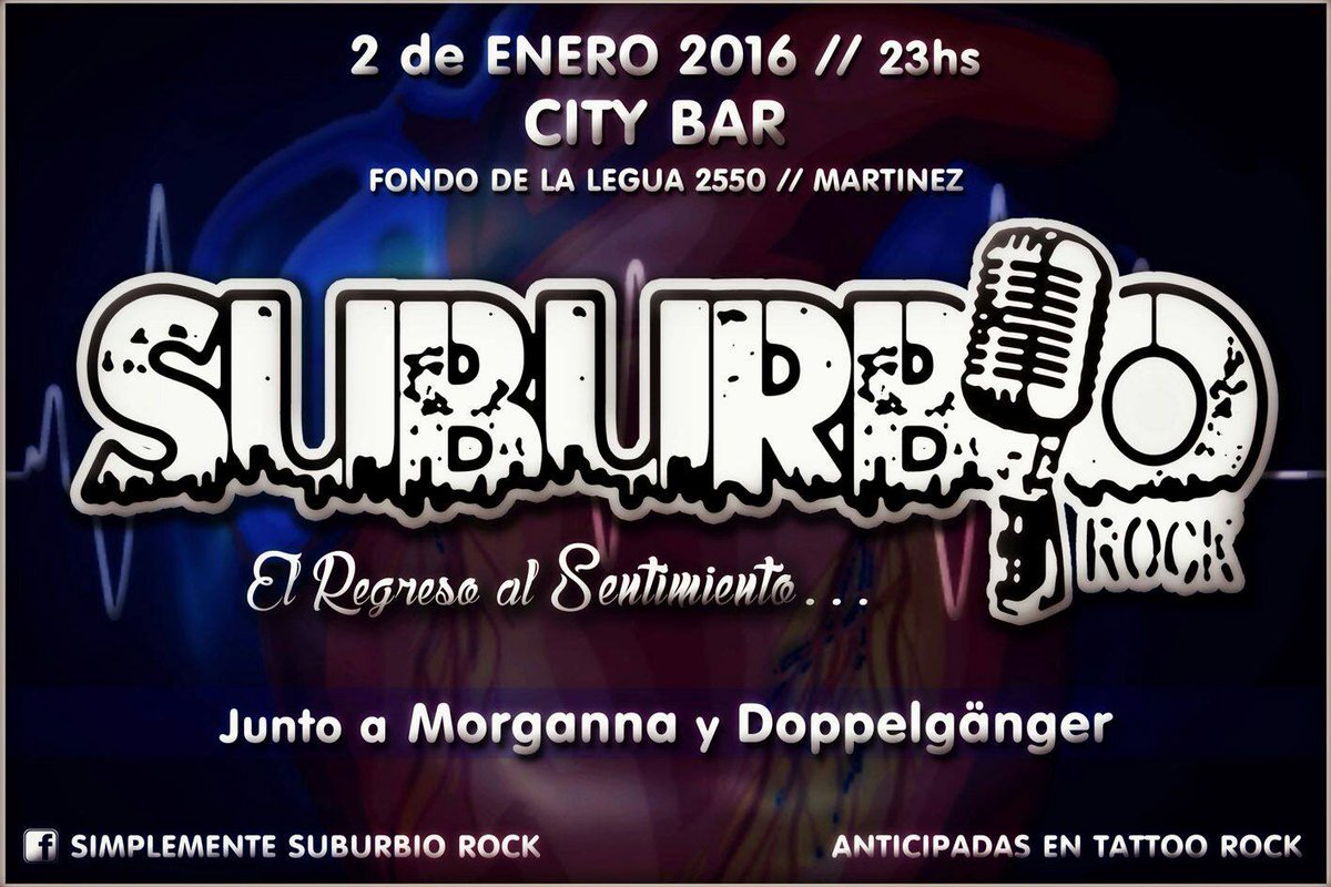 YA ESTAN ALA VENTA LAS ENTRADAS!!!!!
 ANTICIPADAS $ 70  EN TATTOO ROCK  AV AVELLANEDA1728 LOCAL 10 VIRREYES