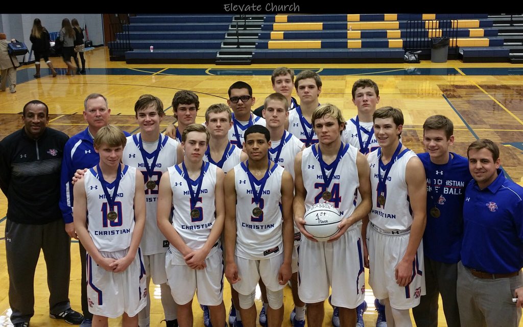 #MidlandChristian Varsity #Boys #Basketball defeats Joshua 72-61 to win the Brock Classic championship. #MCS #Stangs