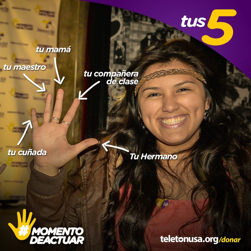 Tus hermanos, tus padres y tus amigos también pueden hacer la diferencia. Invítalos a apoyar <a href="/TeletonUSA/">TeletonUSA</a>